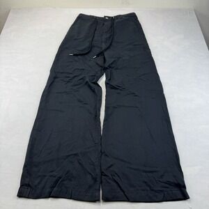 Hudson Women's Size 27 Black Tie Front High Rise Wide Leg Pants